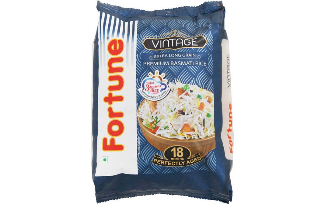 Fortune Vingate Extra Long Grain, Premium Basmati Rice   Pack  1 kilogram